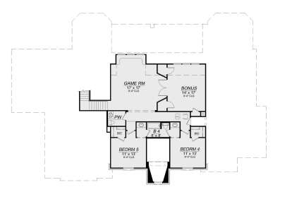 Second Floor for House Plan #5445-00502