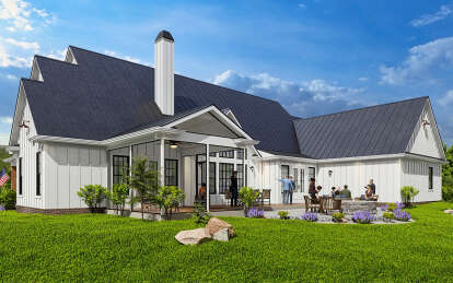 Modern Farmhouse House Plan #699-00365 Elevation Photo