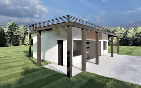 Modern House Plan #6422-00086 Elevation Photo