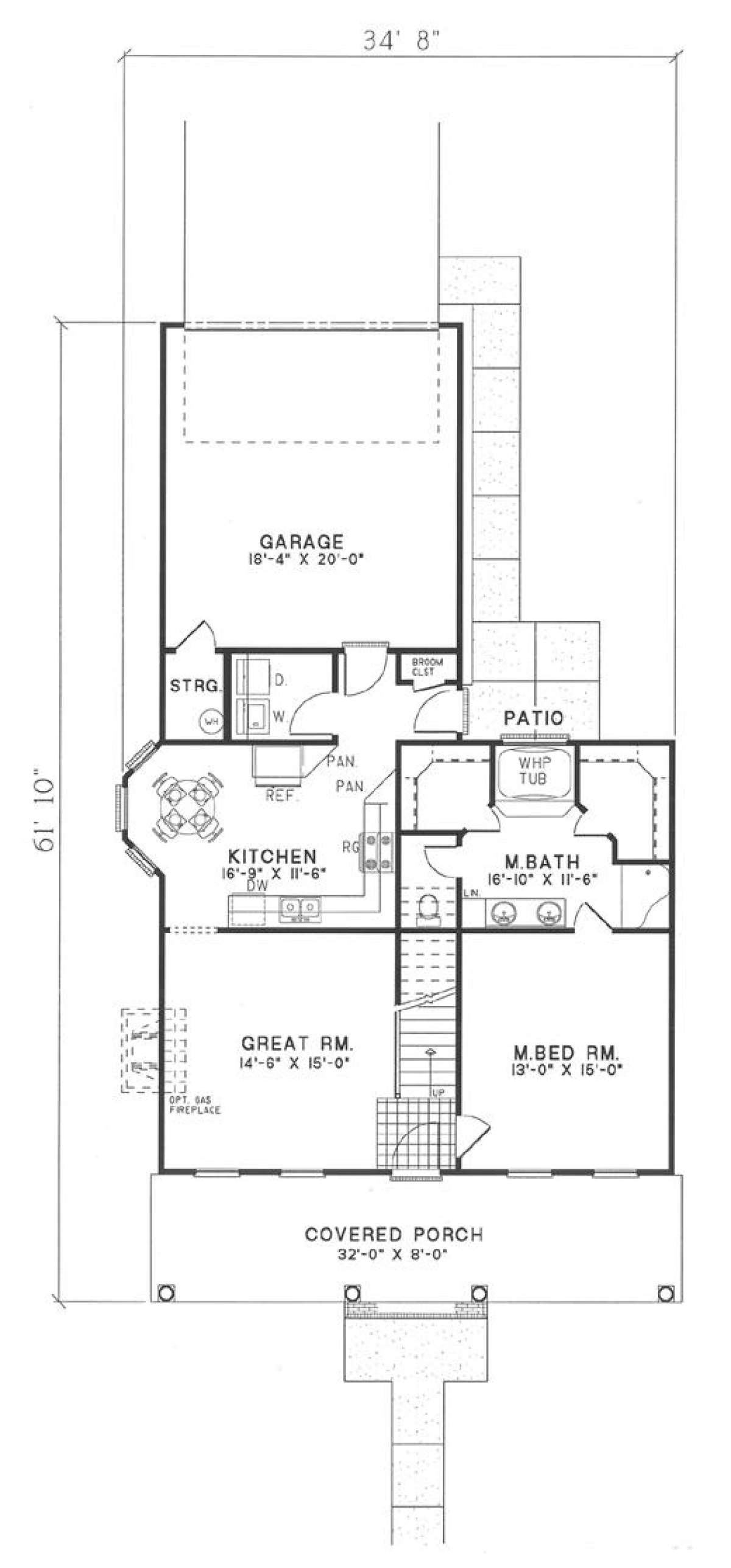 Floorplan 1 for House Plan #110-00041