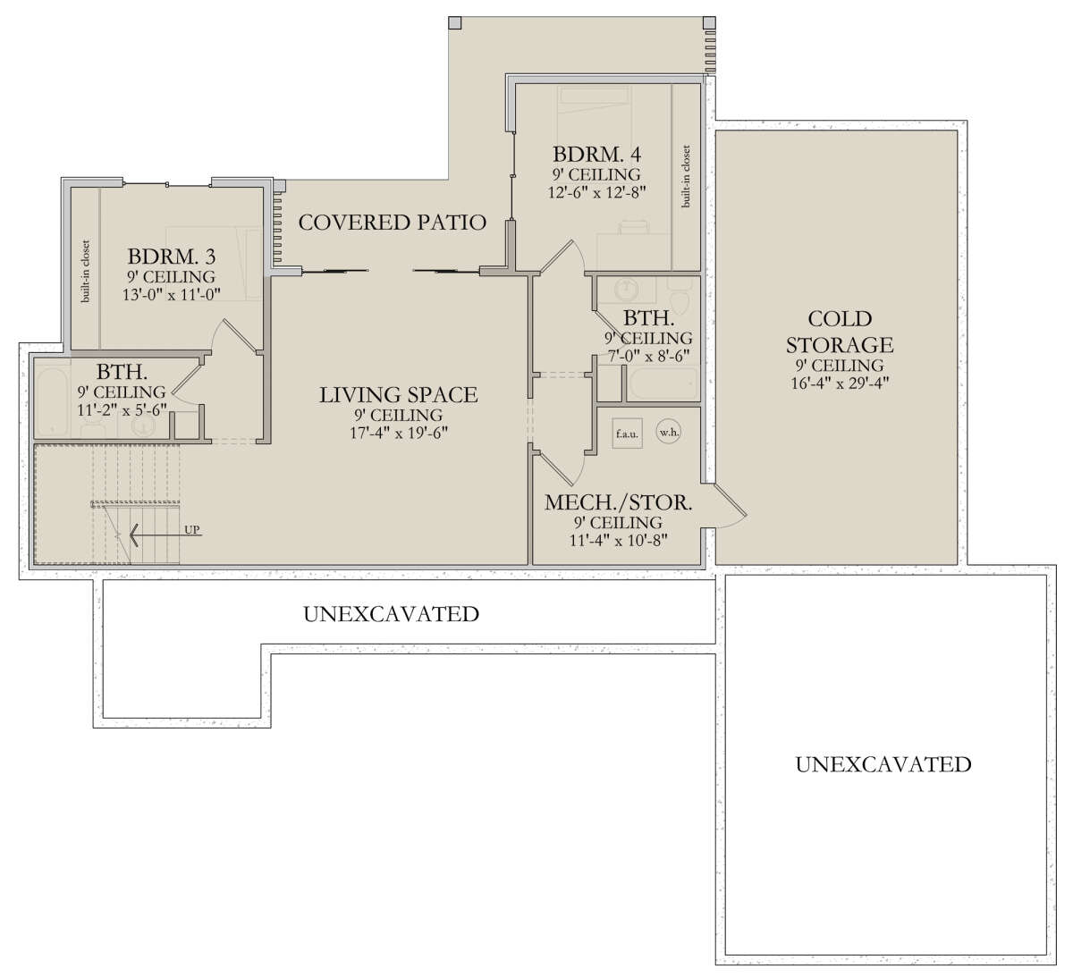 Walkout Basement for House Plan #6422-00087