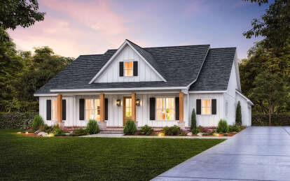 Modern Farmhouse House Plan #4534-00096 Elevation Photo