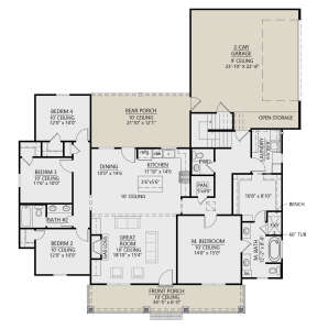 Main Floor  for House Plan #4534-00096