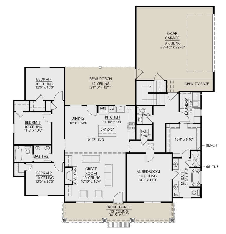 House Plan House Plan #28921 Drawing 1