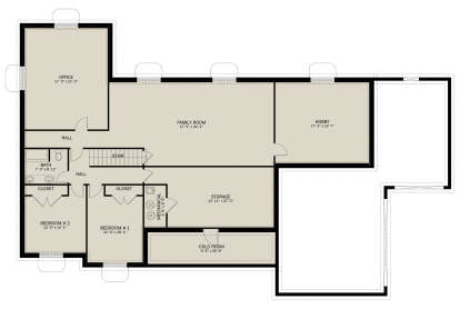 Basement for House Plan #2802-00204