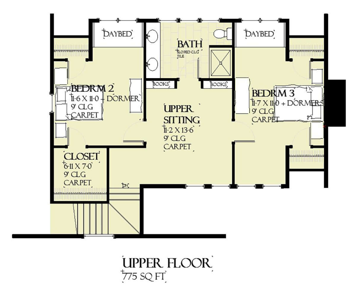 Second Floor for House Plan #1637-00154