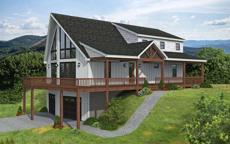 House Plan House Plan #28927 Angled Front Elevation