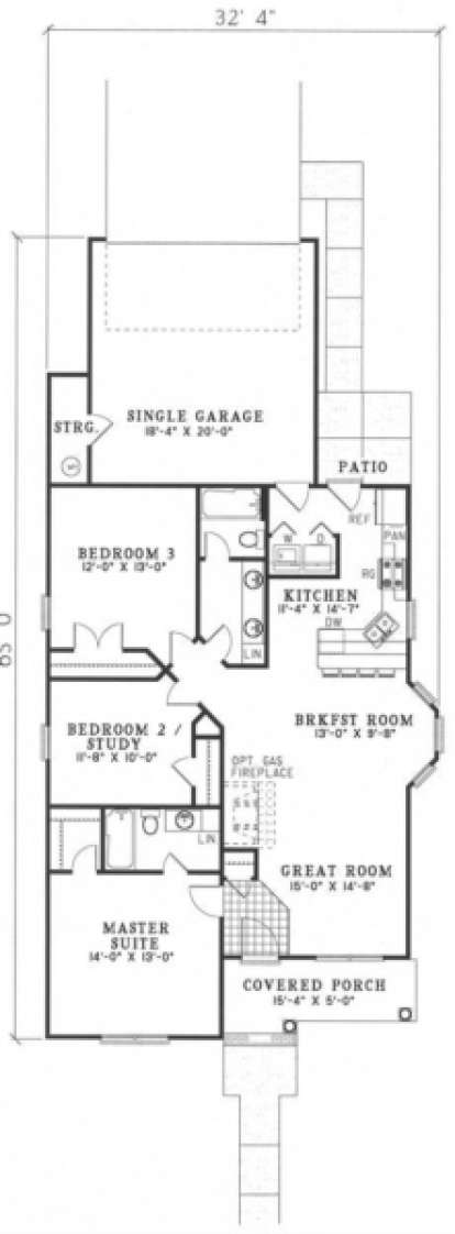 Floorplan 1 for House Plan #110-00042