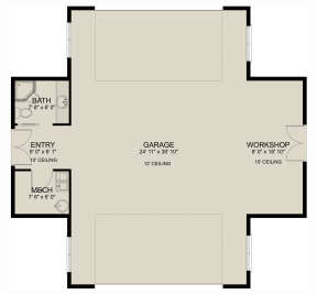 Garage Floor for House Plan #2802-00206