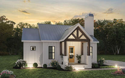 Modern Farmhouse House Plan #009-00341 Elevation Photo