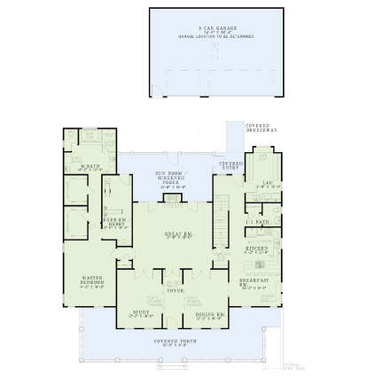 Floorplan 1 for House Plan #110-00043