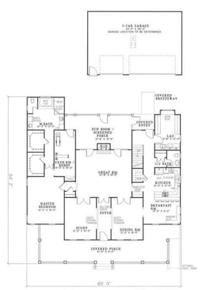 Floorplan 1 for House Plan #110-00043