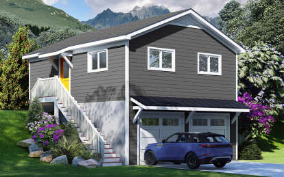 House Plan House Plan #28940 Angled Front Elevation