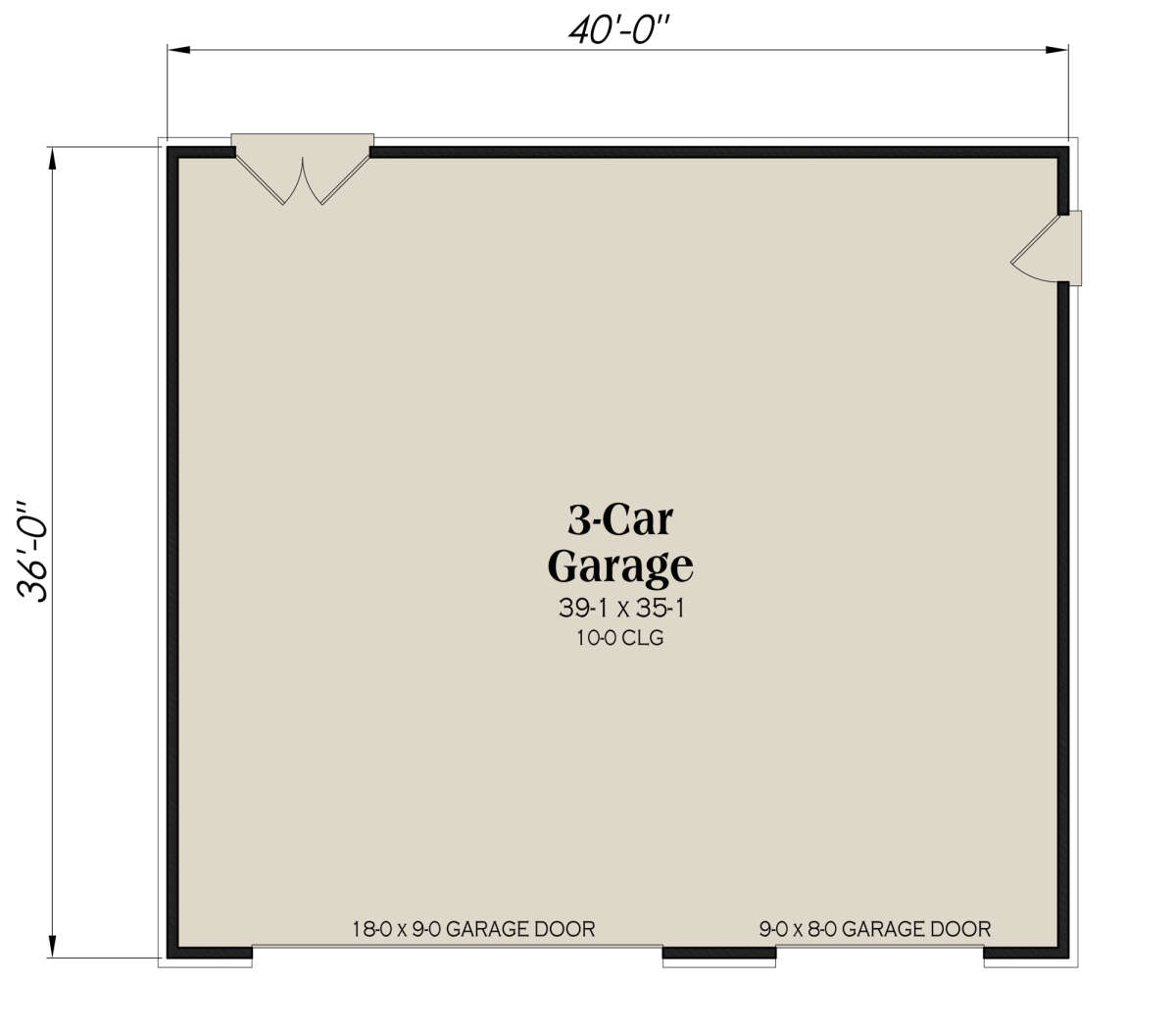 Garage Floor for House Plan #009-00342