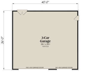 Garage Floor for House Plan #009-00342