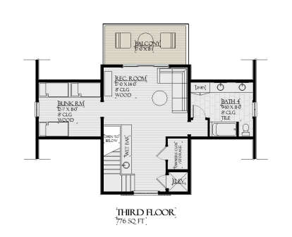 Third Floor for House Plan #1637-00155