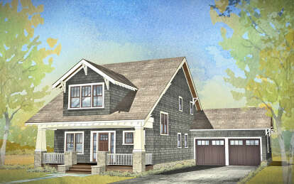 Cottage House Plan #1637-00156 Elevation Photo