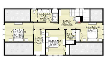 Second Floor for House Plan #1637-00156