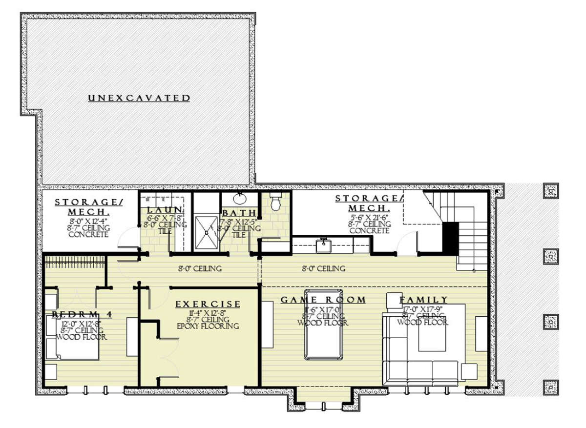 Basement for House Plan #1637-00156