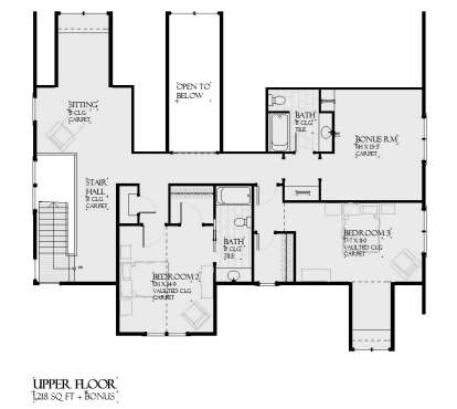 Second Floor for House Plan #1637-00157
