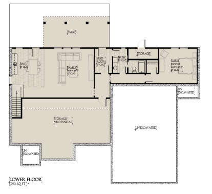 Basement for House Plan #1637-00157