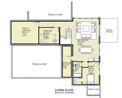 Basement for House Plan #1637-00158