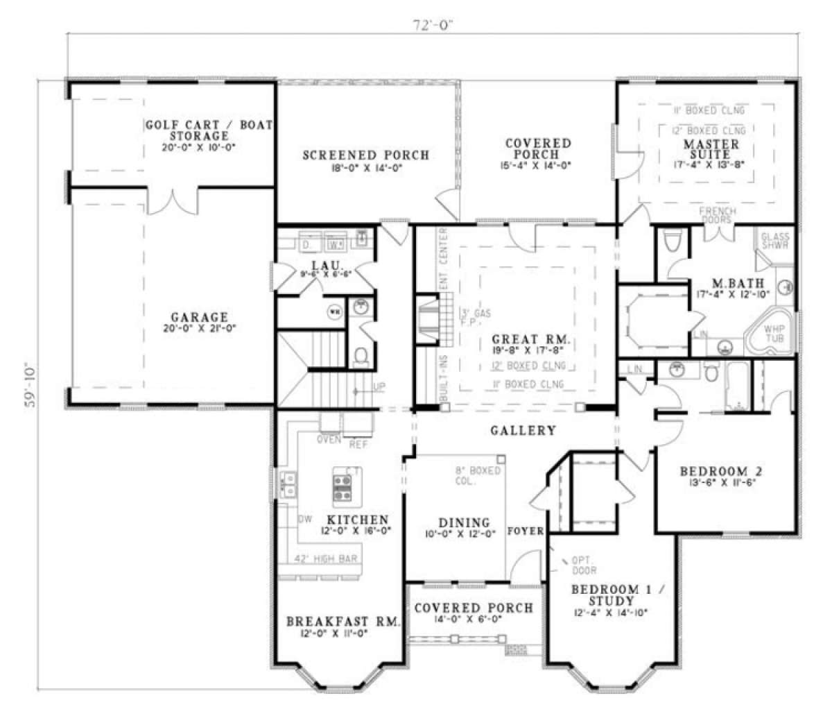 Floorplan 1 for House Plan #110-00044
