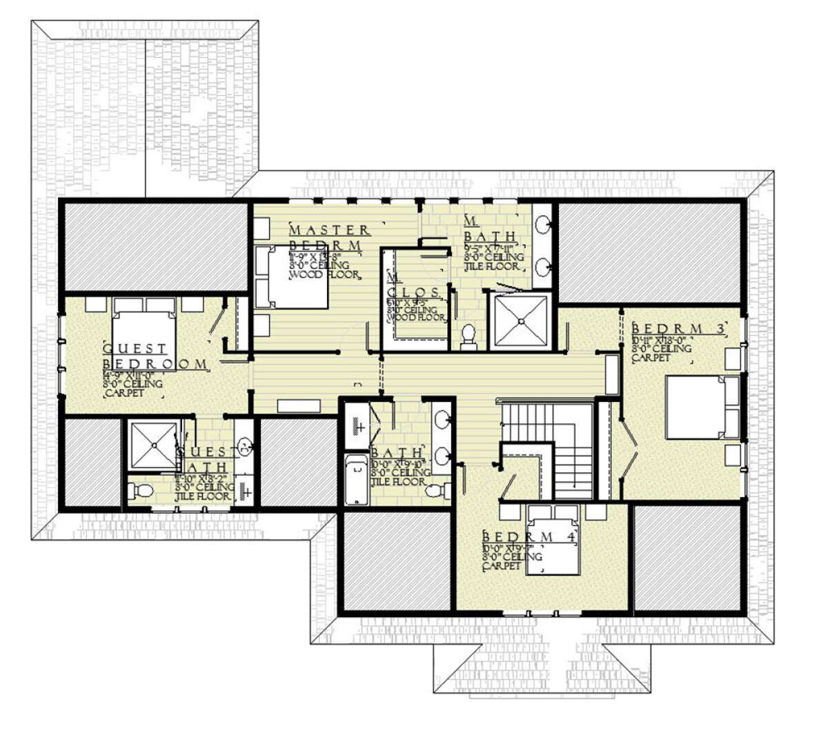 Second Floor for House Plan #1637-00161