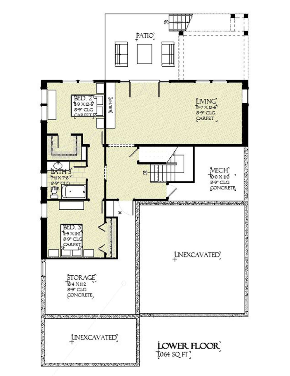 Basement for House Plan #1637-00162