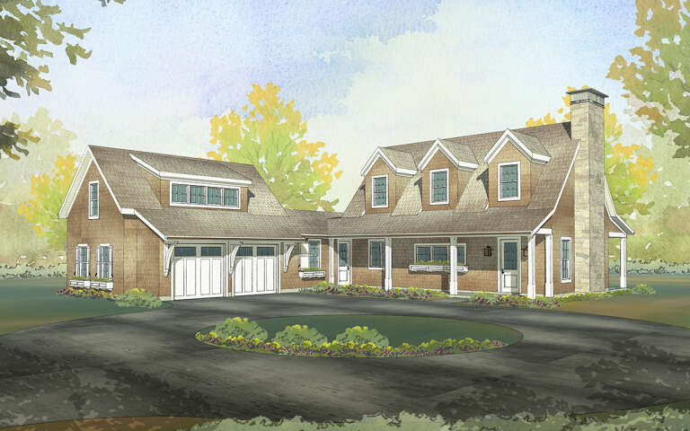 House Plan House Plan #28953 Angled Front Elevation