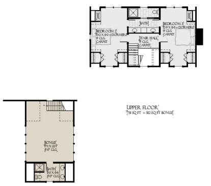 Second Floor for House Plan #1637-00163