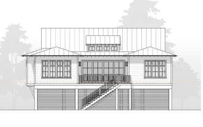 Coastal House Plan #1637-00164 Elevation Photo