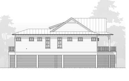 Coastal House Plan #1637-00164 Elevation Photo