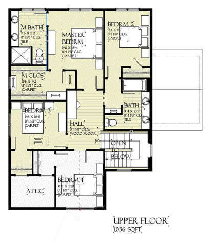 Second Floor for House Plan #1637-00165