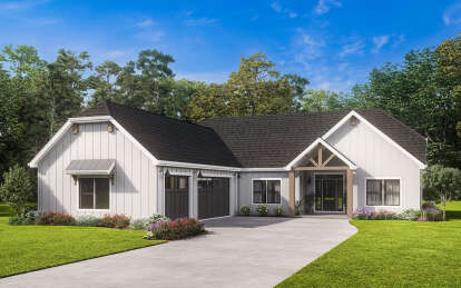 Modern Farmhouse House Plan #1462-00061 Elevation Photo