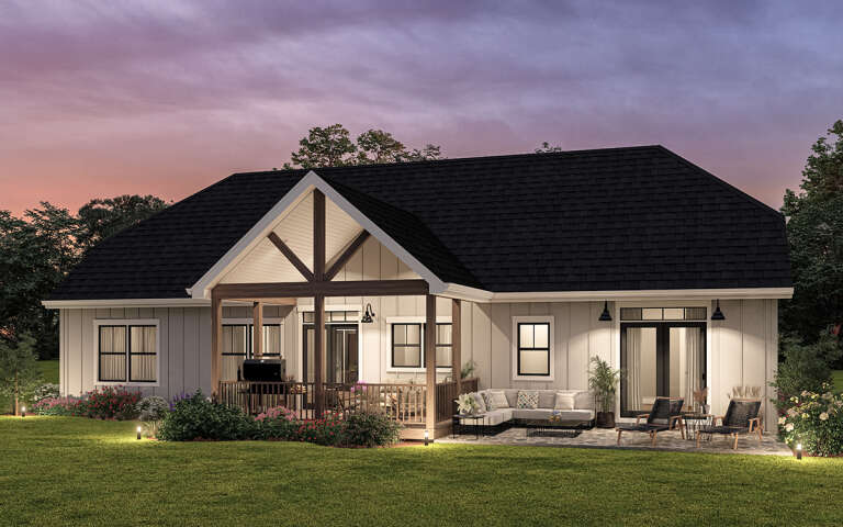 Modern Farmhouse House Plan #1462-00061 Elevation Photo