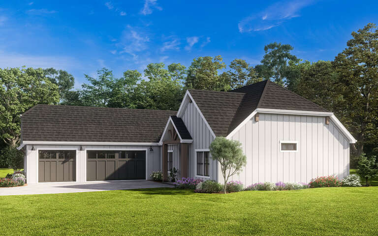 Modern Farmhouse House Plan #1462-00061 Elevation Photo