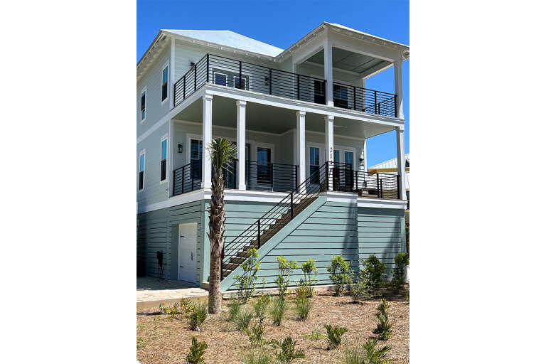 Coastal House Plan #1637-00166 Elevation Photo