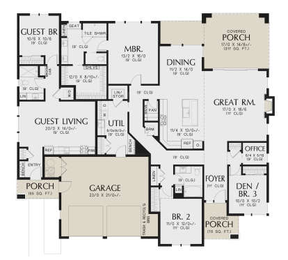 Main Floor  for House Plan #2559-00972
