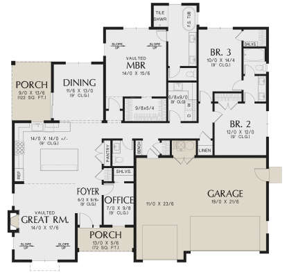 Main Floor  for House Plan #2559-00973