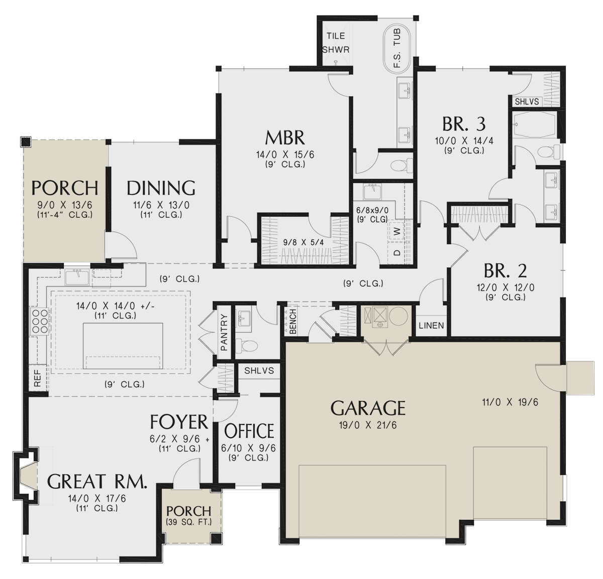 Main Floor  for House Plan #2559-00974