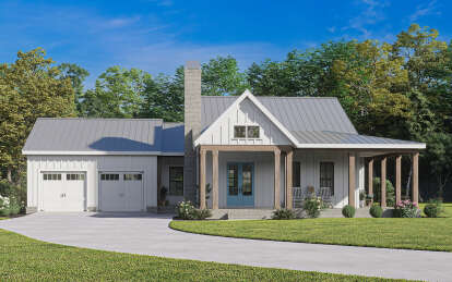 Modern Farmhouse House Plan #009-00343 Elevation Photo