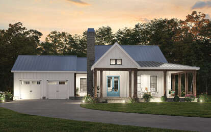 Modern Farmhouse House Plan #009-00343 Elevation Photo