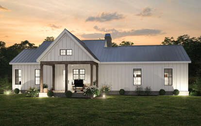 Modern Farmhouse House Plan #009-00343 Elevation Photo