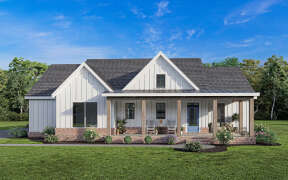 Modern Farmhouse House Plan #009-00344 Elevation Photo
