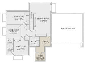 Basement for House Plan #6422-00089