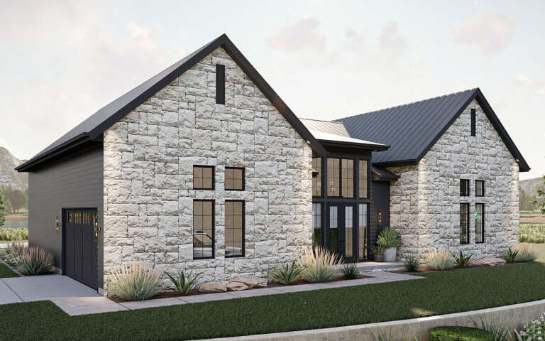 Modern Transitional House Plan #963-00767 Elevation Photo