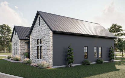 Modern Transitional House Plan #963-00767 Elevation Photo