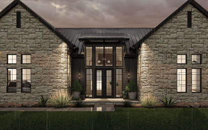 Modern Transitional House Plan #963-00767 Elevation Photo