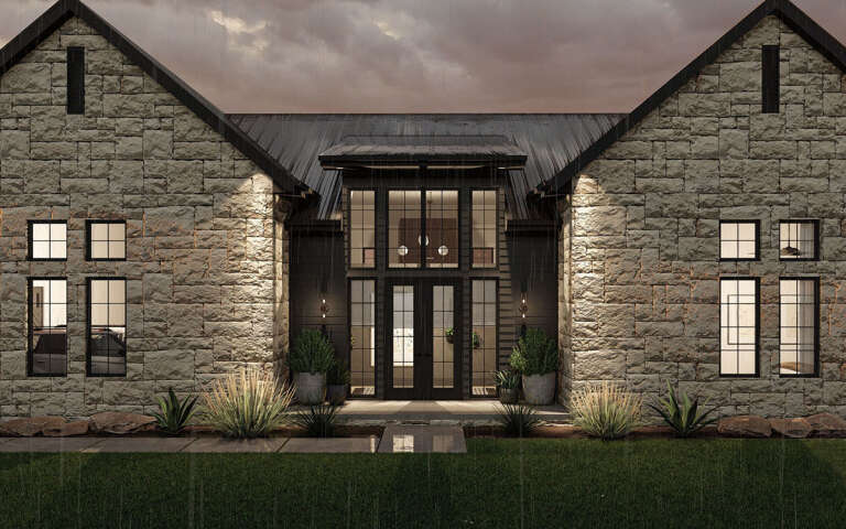 Modern Transitional House Plan #963-00767 Elevation Photo